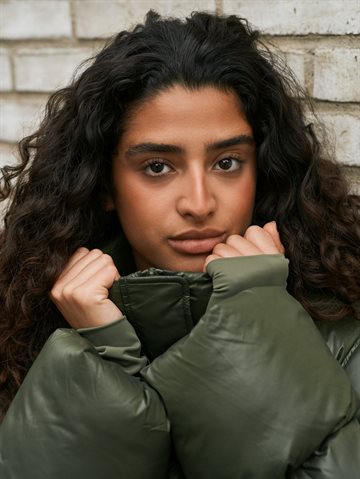 Neo Noir - Rhea Shiny Puffer Jacket - Olive